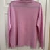 New Pink 100% Cashmere Turtleneck Sweater L