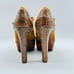 Tory Burch Shoes Womens 7.5 Brown Leather Suede Sandals Heels Peep Toe T Strap