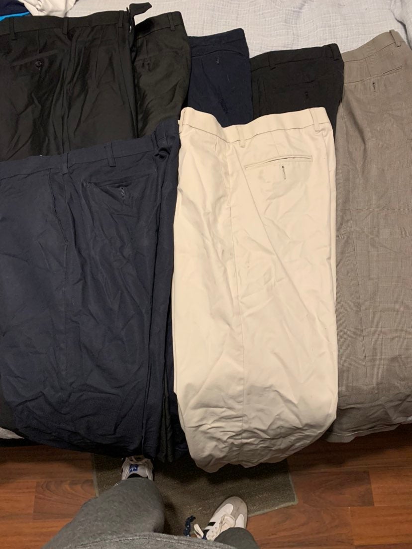 7 Dress pants and 10 Dress shirts