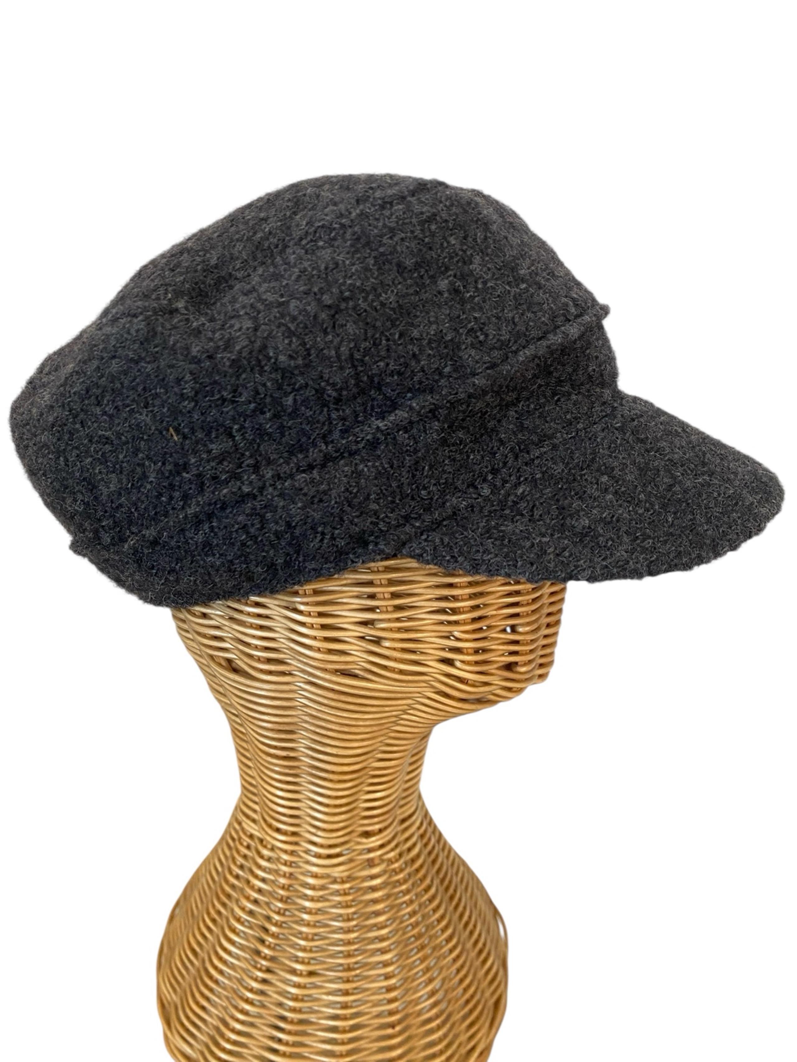 Scala Pronto Vintage Gray Wool Newsboy Cap Hat
