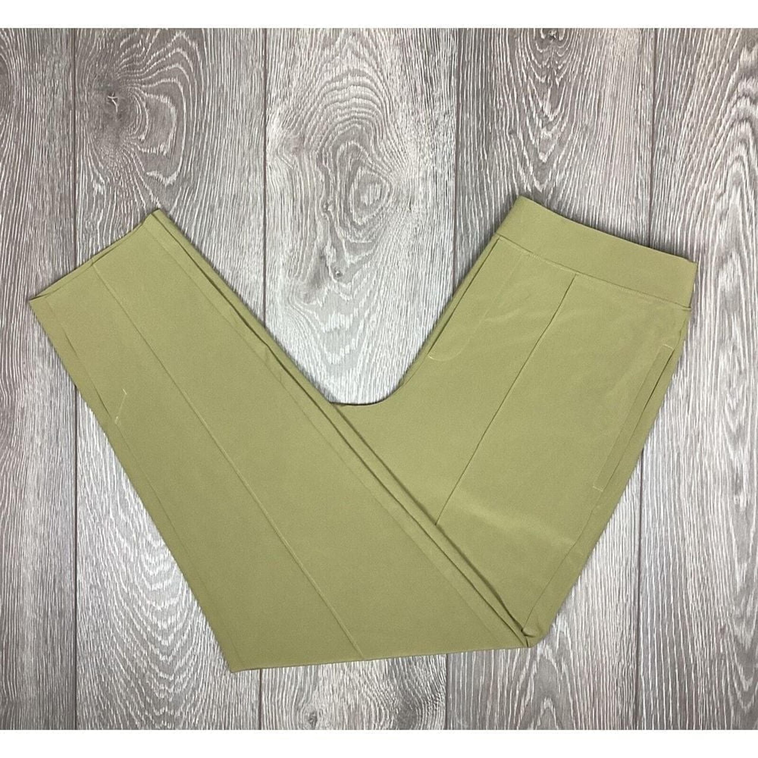 Athleta Women's Pant Green Straight Zip Pocket 10 RN-54023