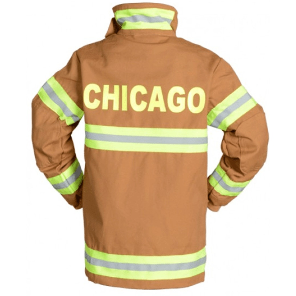 AEROMAX Kids Firefighter Costume Tan Ages 12-14 Dress Up Play