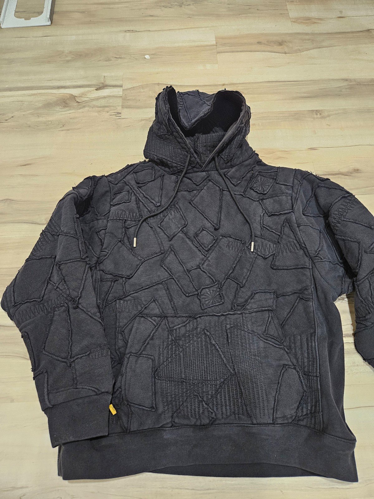 Gallery Dept. Reconstructed Patchwork Hoodie Black Size Medium
