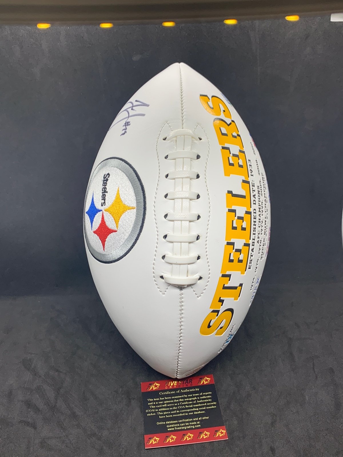 Pittsburg Steelers autographed football