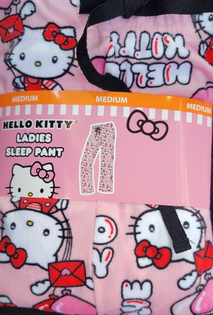Hello Kitty Pajama Pants Valentines Day 2023 Size Medium