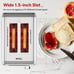WHALL® Touch Screen Toaster 6 Shade Settings, 2 Slice, Defrost ionFuncts, Cancel