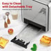 WHALL® Touch Screen Toaster 6 Shade Settings, 2 Slice, Defrost ionFuncts, Cancel