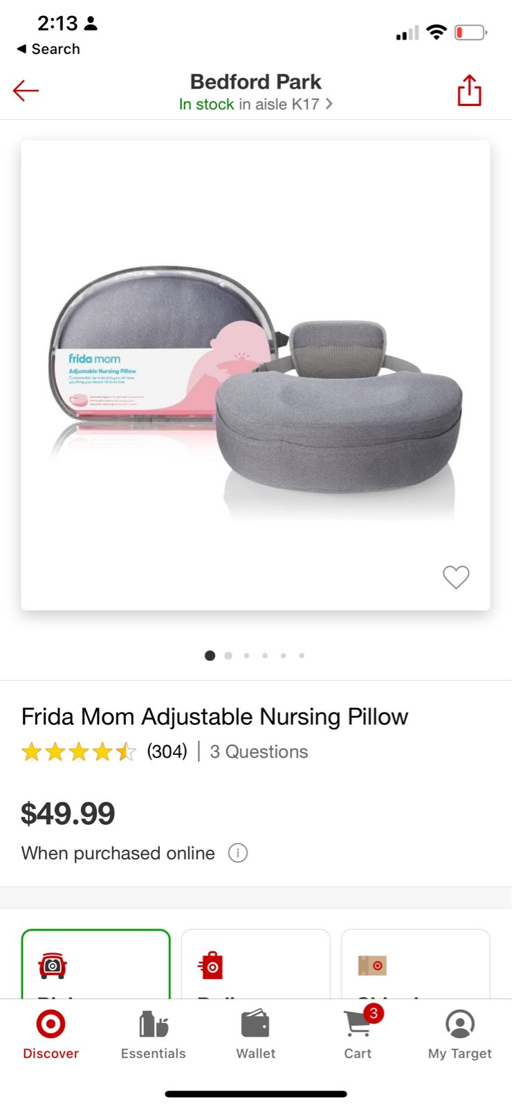 Frida min adjustable nursing pillow