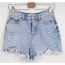 ZARA Women’s The Holiday Blue Distrssed Cut off Shorts Size 2