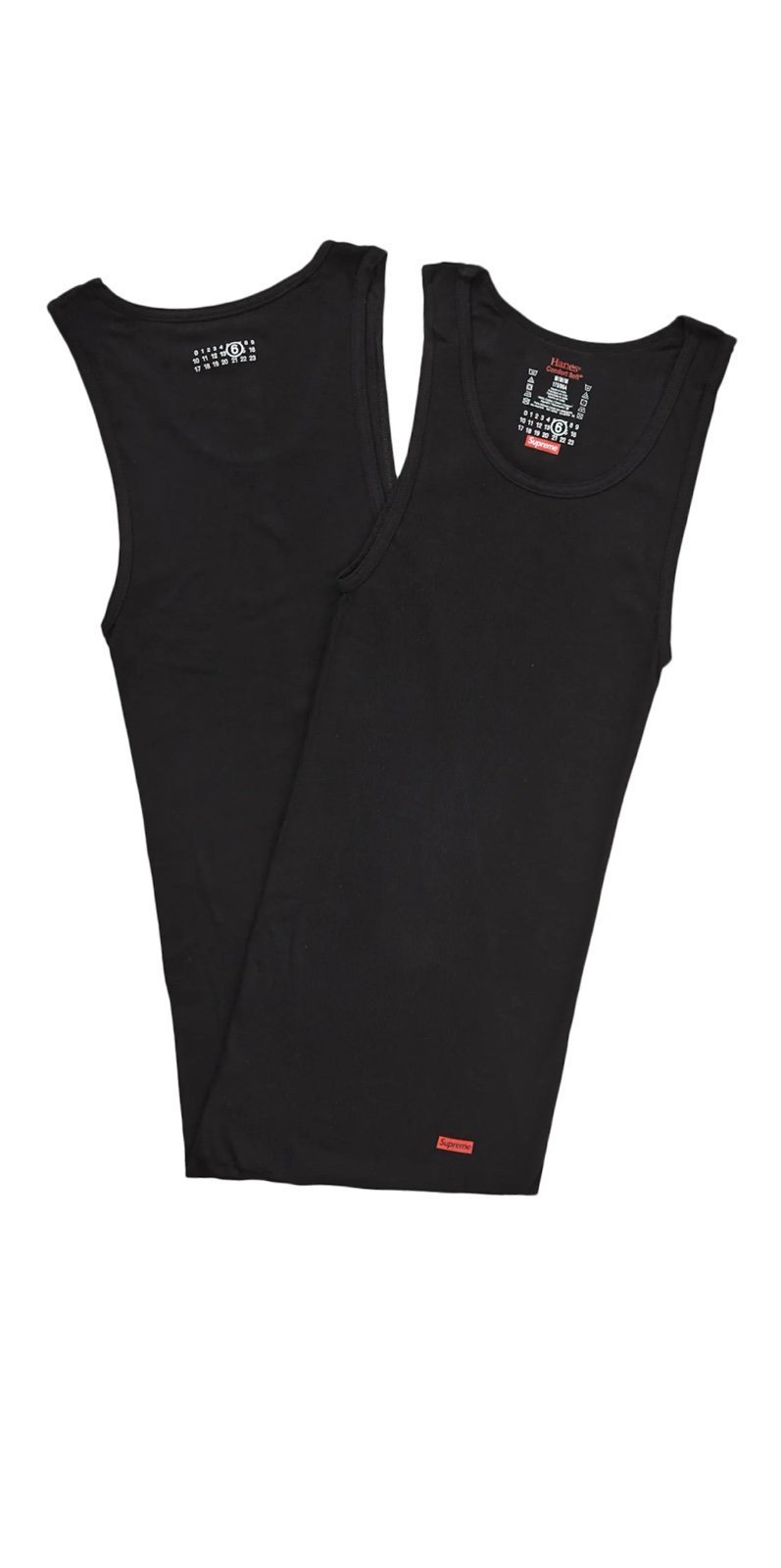 Supreme x MM6 Maison Margiela x Hanes tagless tanks