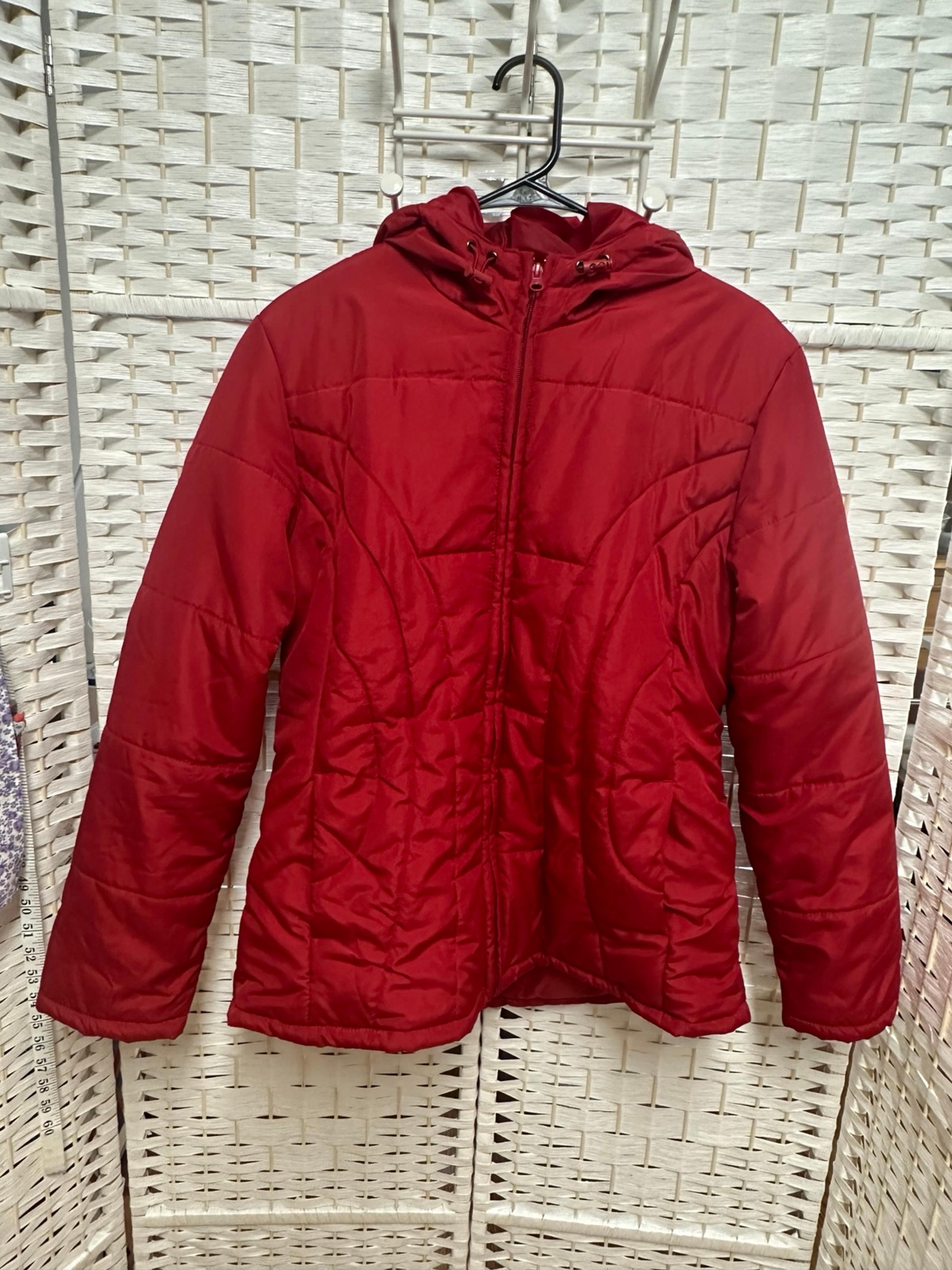 Athletech women’s jacket with hood red size L like new