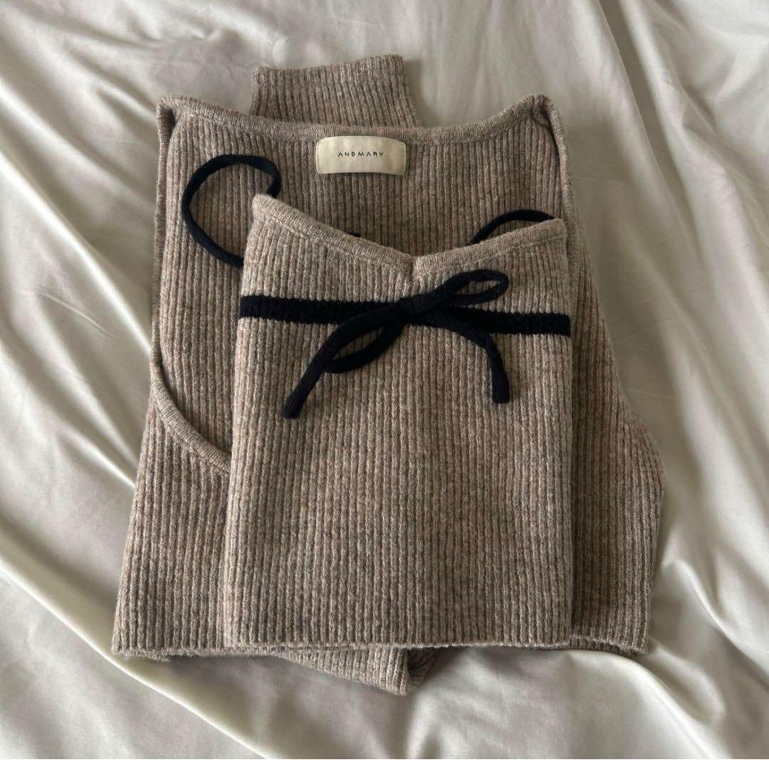 andmary & Mary Natalie Ribbon Set Beige