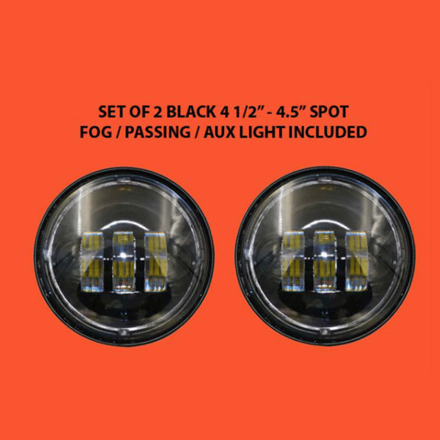 4.5 Auxiliary DAYMAKER Black Spot Passing HID LED Fog Lights Bulb Motorcycle...