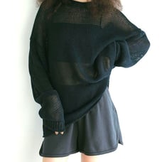Brand New ETRE TOKYO Latest Linen Bottleneck Low Gauge Knit Pullover