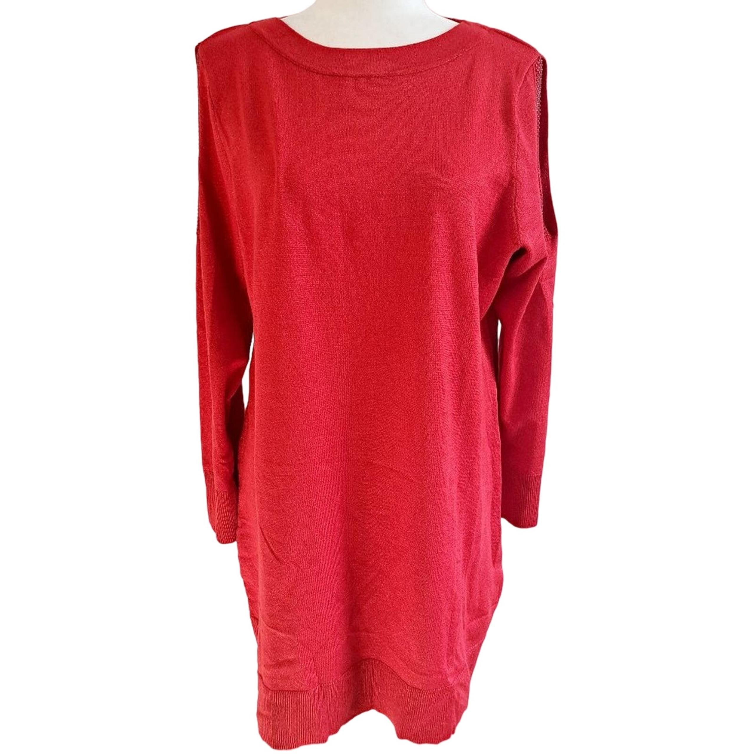 JM Collection Embellished Cold Shoulder Sweater Dress