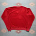 Vintage 70s 80s long sleeve shirt velour red soft comfy cotton boxy adult small