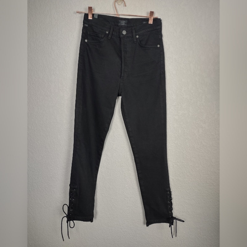 CITIZENS OF HUMANITY Olivia High Rise Lace-Up Skinny Ankle Jeans Size 26