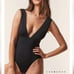 Andie Swim The Medium Coverage Mykonos One Piece Swimsuit Black size XS NWT