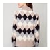 CHARLIE B | Women's Turtle Neck Harlequin Pattern Sweater 105 NEW Size XXL