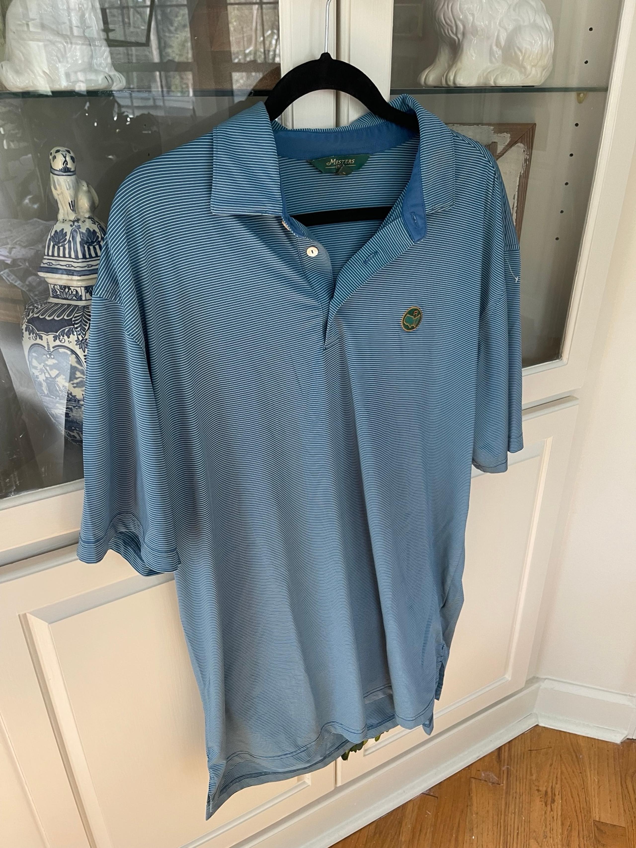Masters 1934 Polo Men’s XL Blue Striped Berckmans Place Augusta National Golf