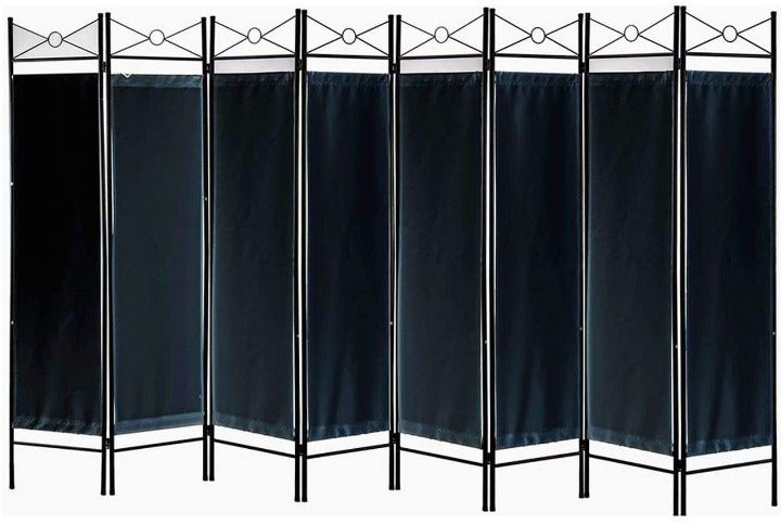 8 Panels Folding screen Room Divider Metal Double Side
