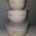 Pfaltzgraff 3 piece set metal enamael mixing bowls