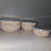 Pfaltzgraff 3 piece set metal enamael mixing bowls