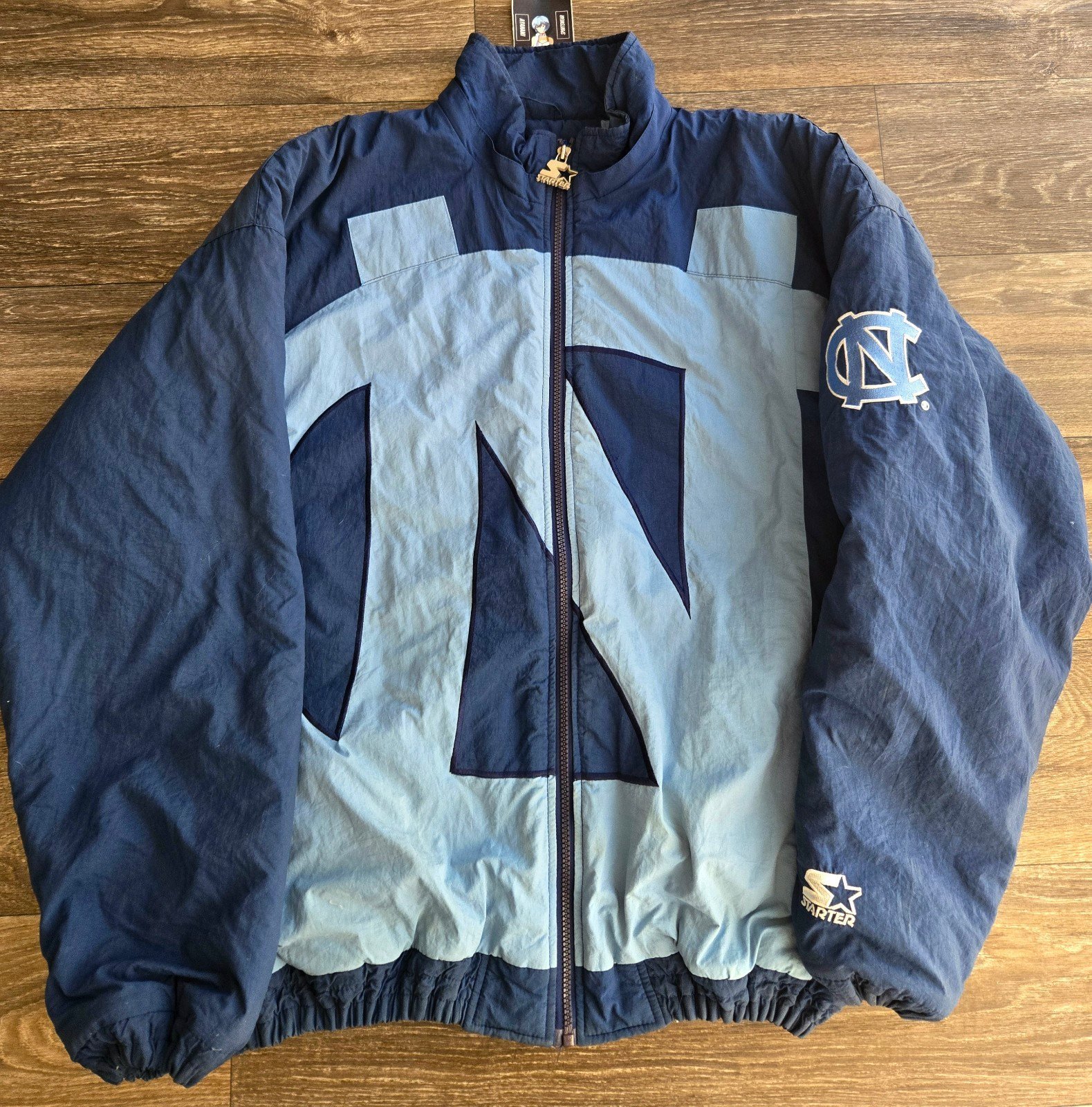 Starter North Carolina Tar Heels UNC AOP Vintage Full-Zip Jacket Parka XL