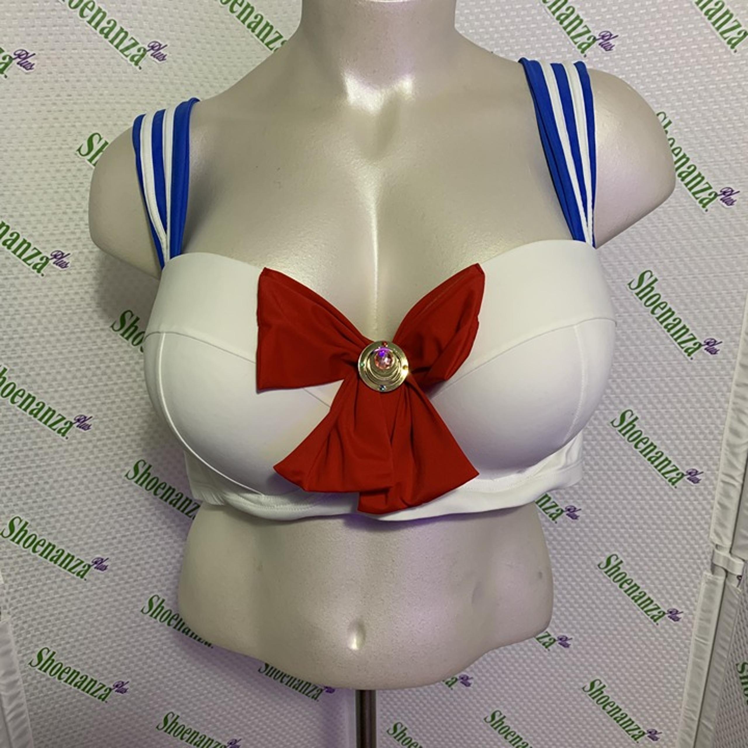 Hot Topic Swimsuit Swim Top Underwire Sailor Moon Cosplay Costume Tie Plus 5