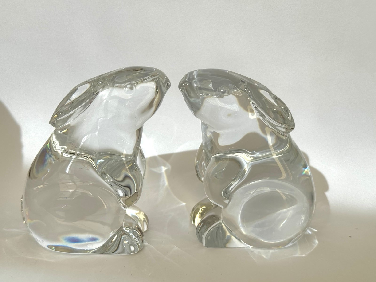 Baccarat Art Glass Rabbit Paperweight Made in France Signed Marked.