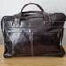 Vintage Brown Leather 16‘’ Laptop Briefcase Handbags Black Professional Briefcas
