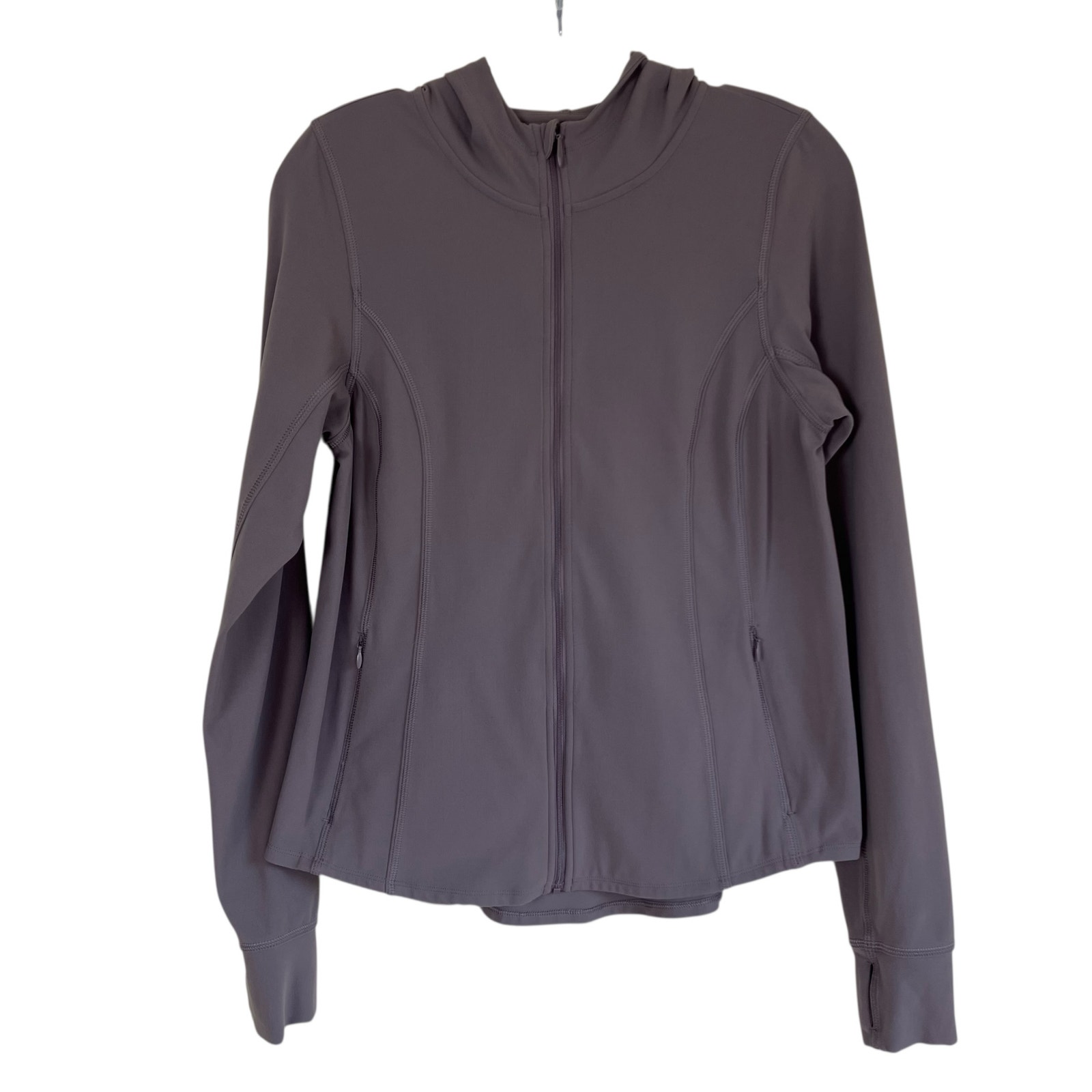 Universal Standard Game Next-to-Naked Hooded Zip Jacket Mocha Mousse Sz S