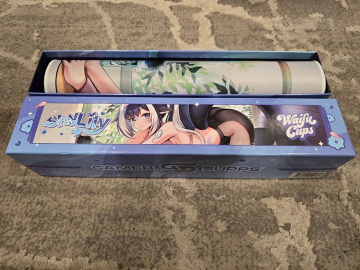 New and Unused Gamersupps Waifu Cup Mousepad Yogalily Shylily