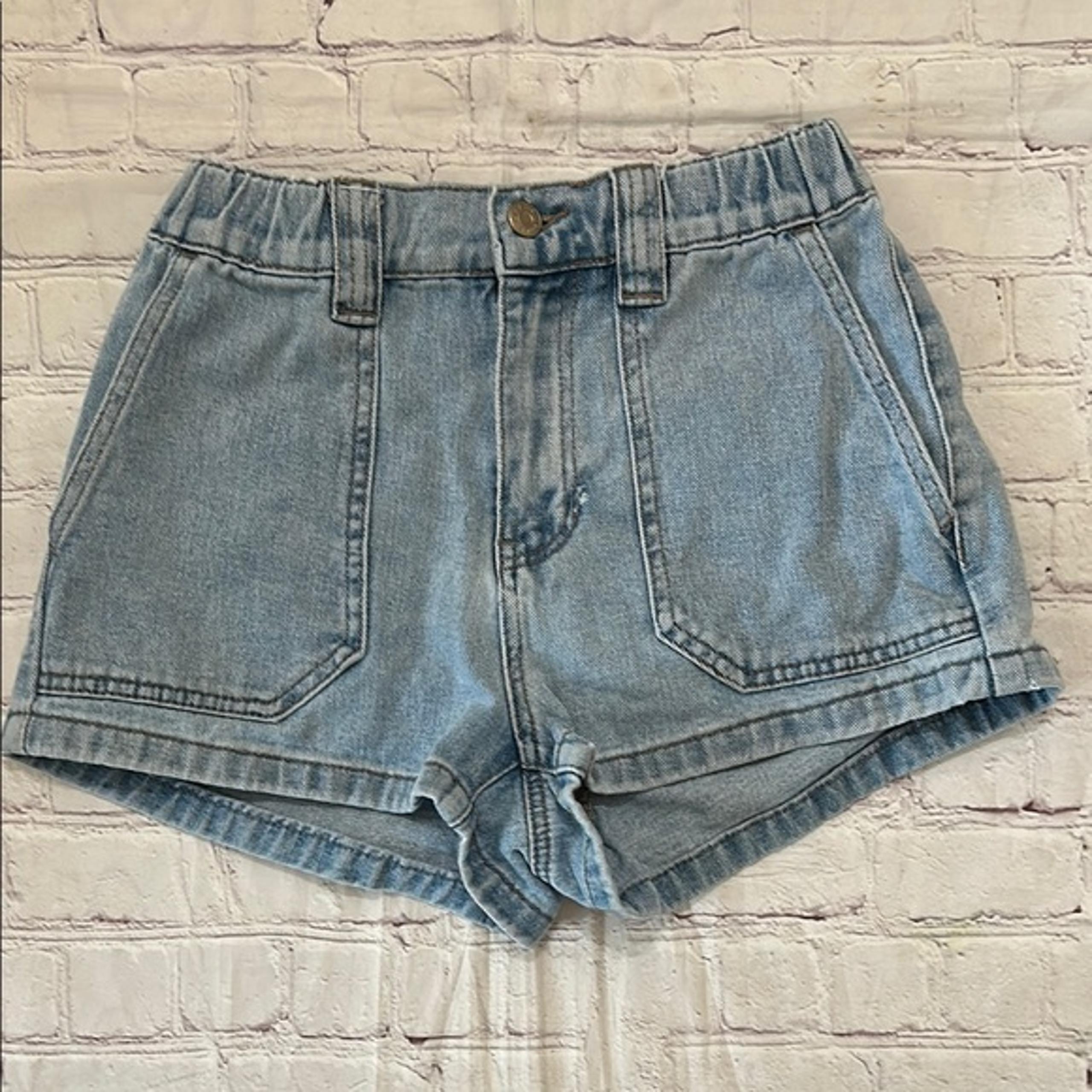 Pacsun Denim Blue Women's Pocket Shorts Size Small Cotton