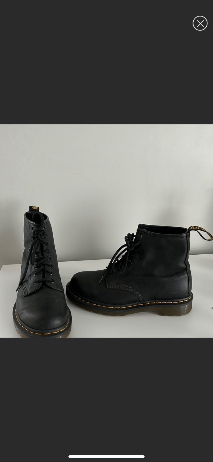 Black Dr. Martens 1460 Smooth Leather Boots