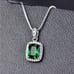 The Emerald Stunner Pendant Necklace in 925 silver