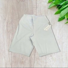 Alice + Olivia Aaron High Waist Biker Shorts in Powder Blue XL