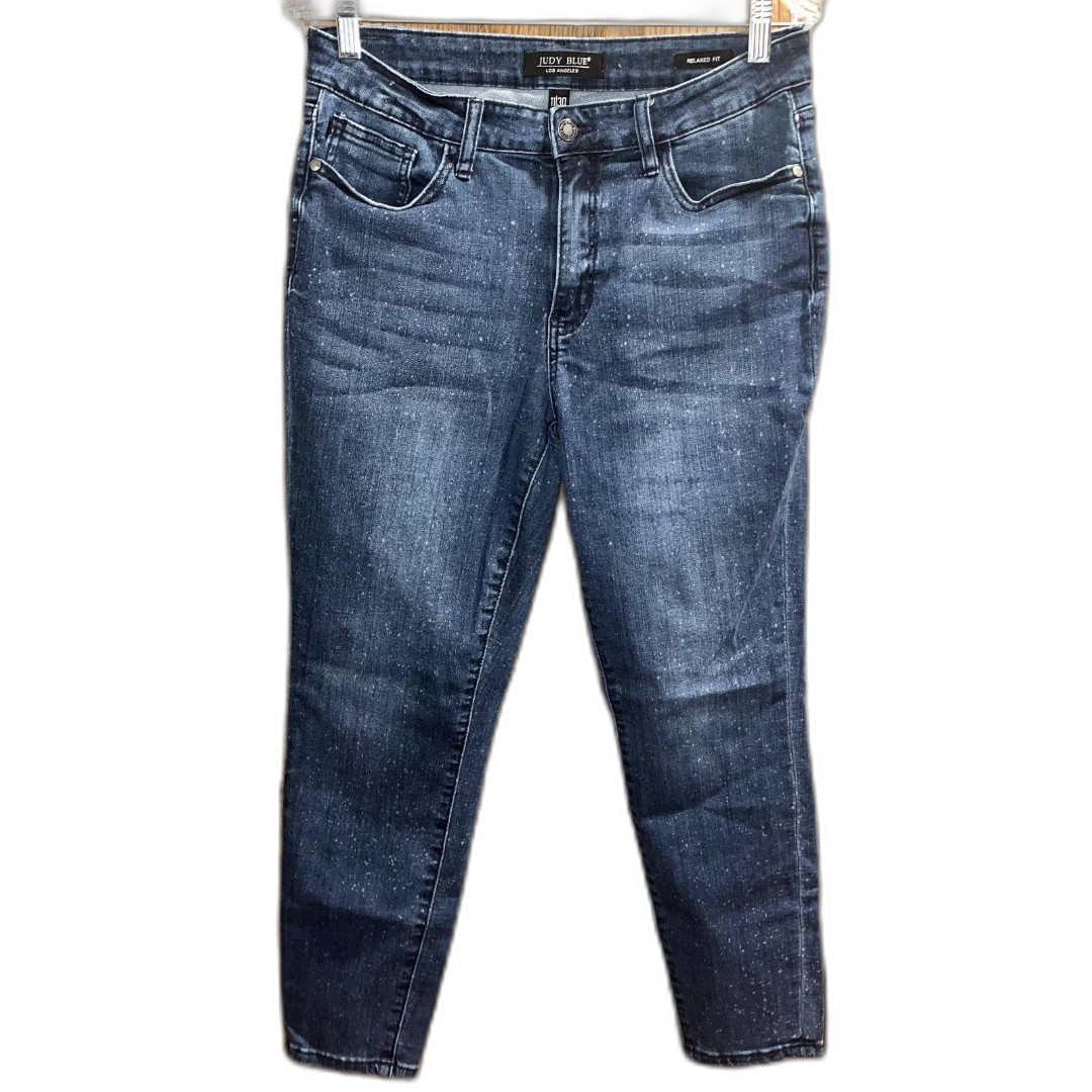 Judy Blue Speckled Blue Jeans Relaxed Fit Everyday Comfort Wear Women's 11/30