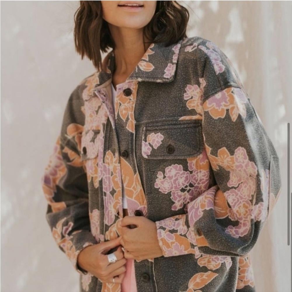 Free People Jacquard Ruby Jacket