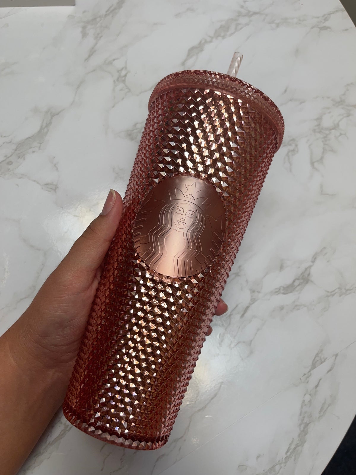 Venti (Original US Release) Rose Gold Studded Starbucks Tumbler