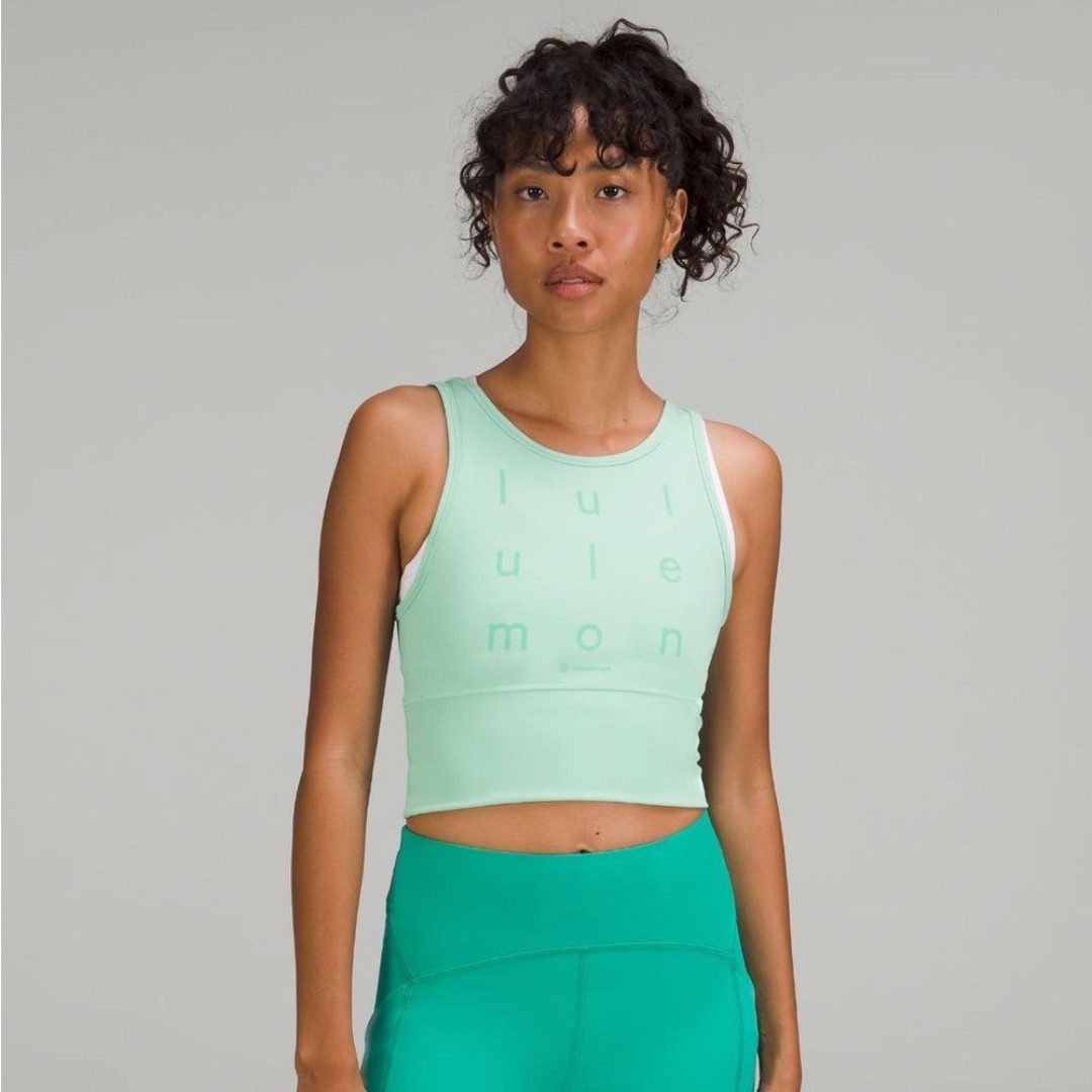 NWT Lululemon Power Pivot Everlux Tank Top Sz 8 Wild Mint