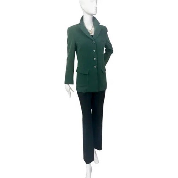 Armani Collezioni Hunter green boucle jacket Armani Collezioni Size 6