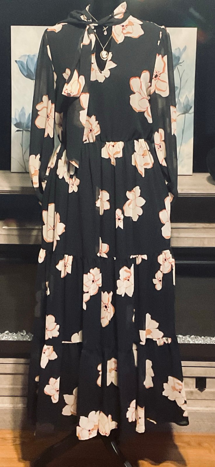 Who What Wear Tiered Floral Dress