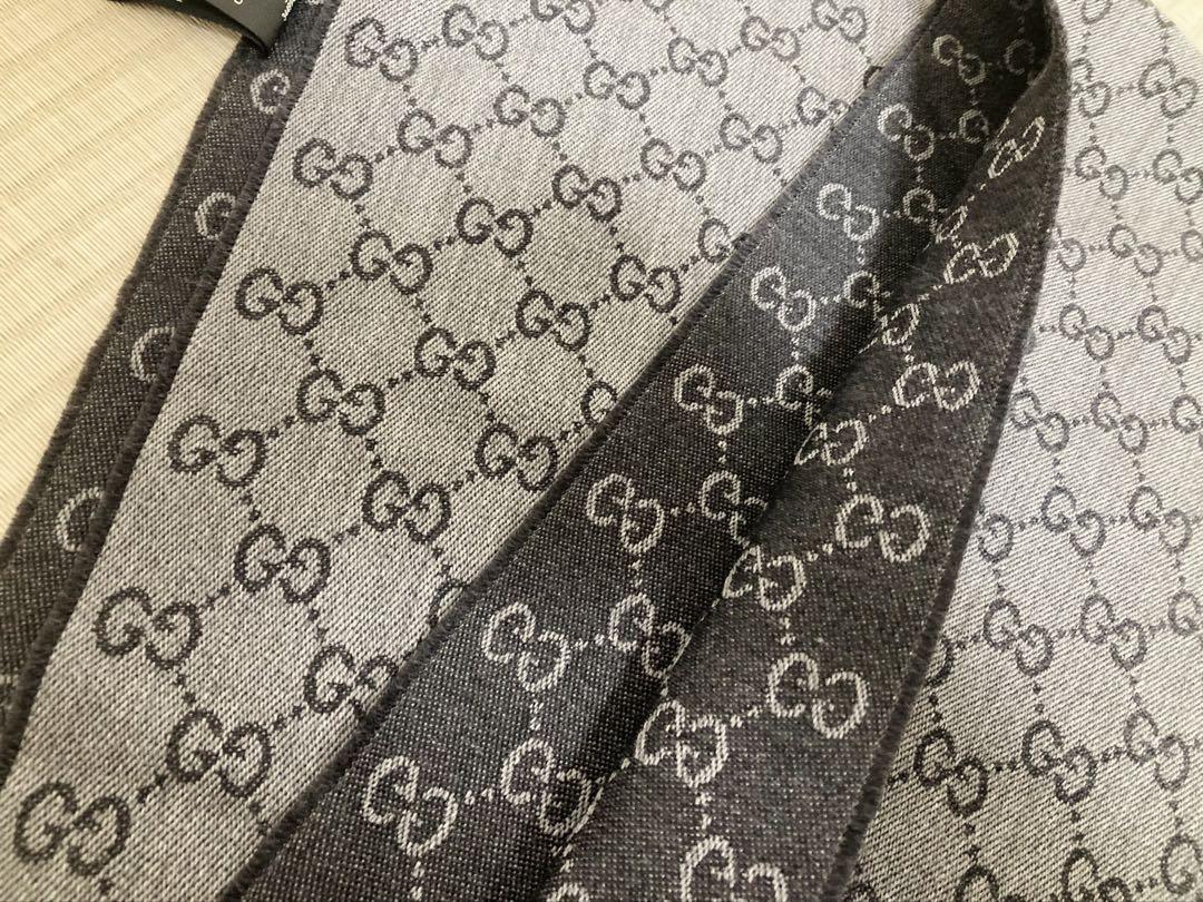 Gucci GG Logo Scarf, Grey