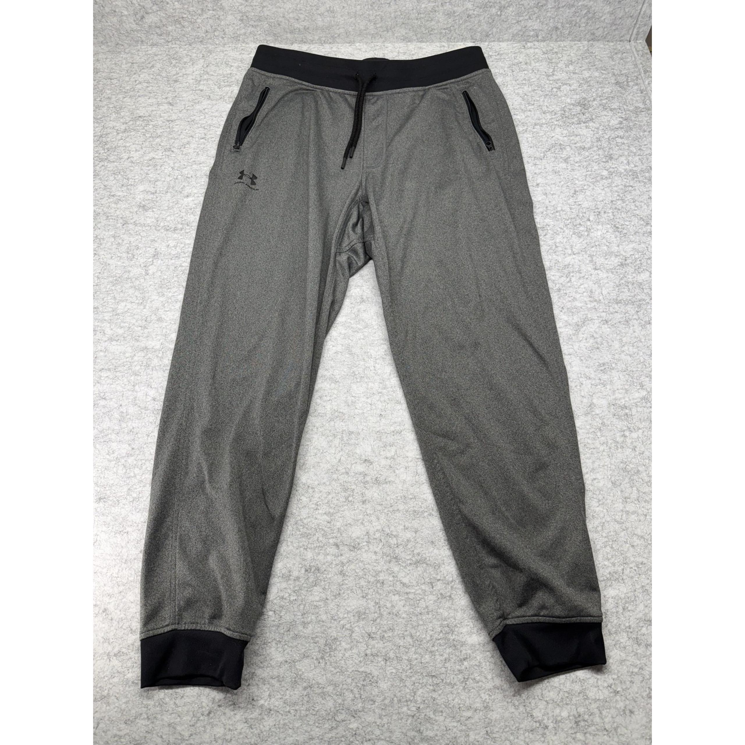 Under Armour Pants Mens XL Loose Fit Athletic Jogger Zipper Pockets Polyester