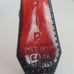 Vintage Wheaton NJ Red Miniature Red Skull Cross Bones Poison RIP Glass Bottle