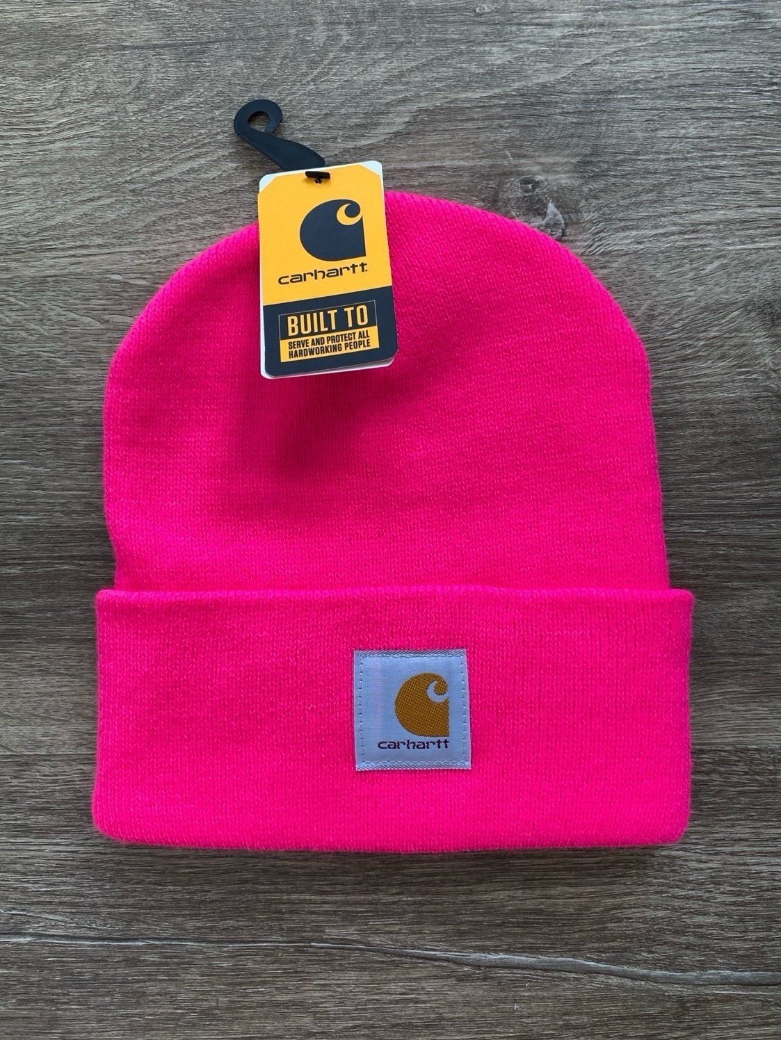 Trending NWT Barbie Hot Pink Glow Carhartt Knit Cuffed Beanie DISCONTINUED