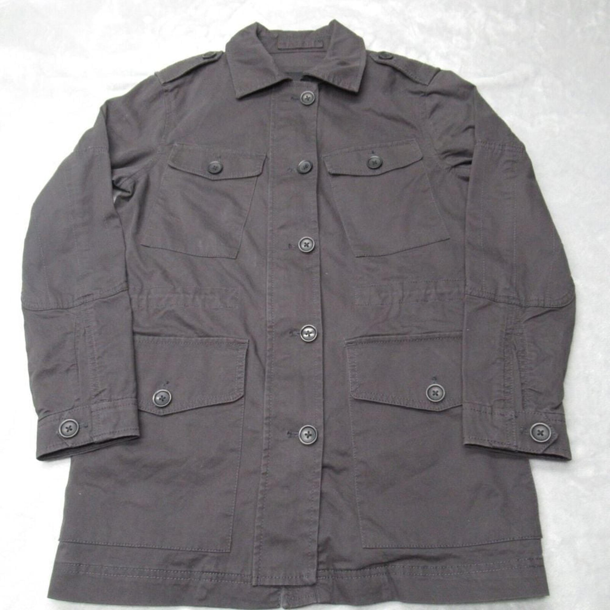 Banana Republic Jacket Womens XS Black Licorice Four Pocket Utility Military NEW