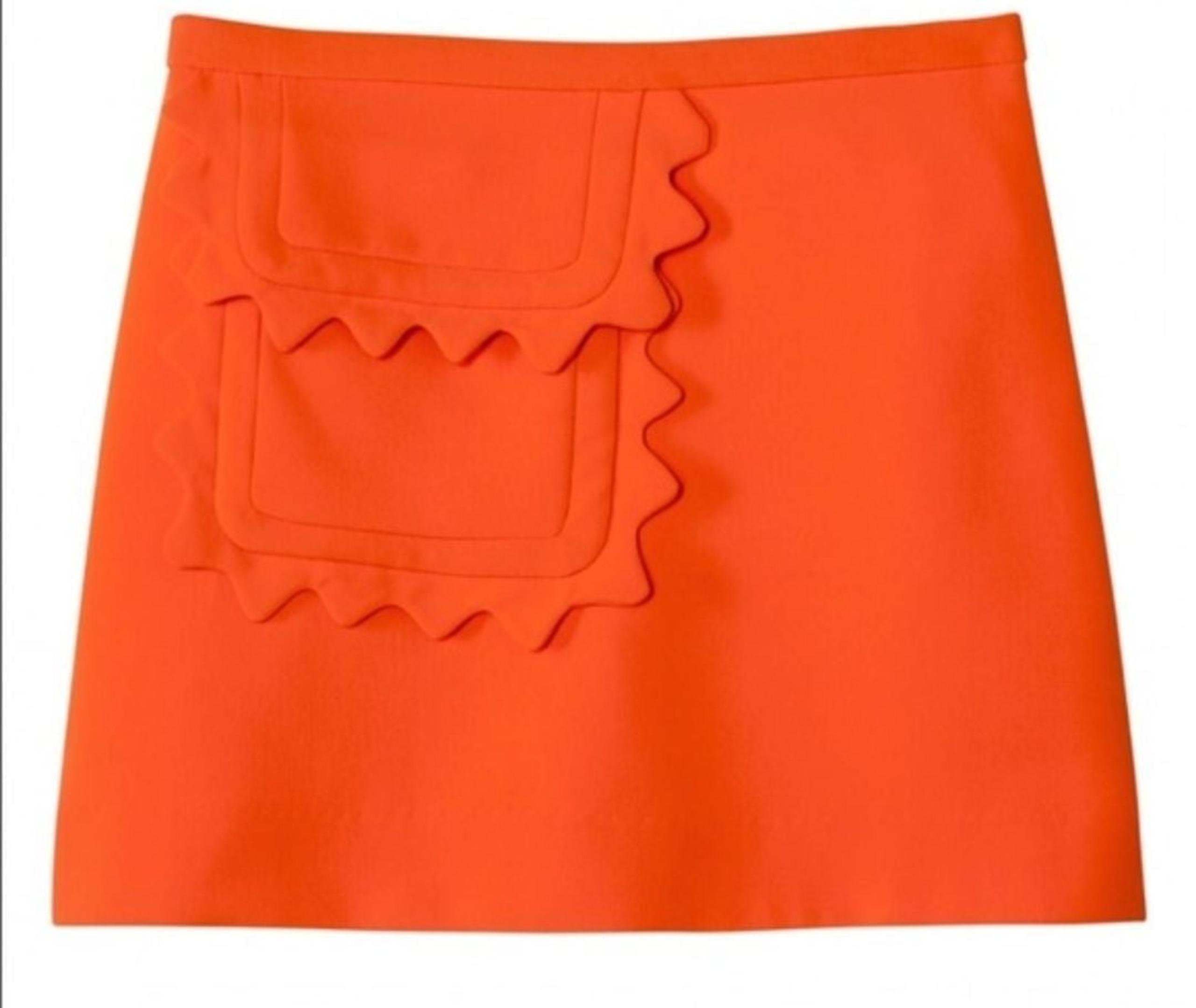 Victoria Beckham Orange Mini Skirt