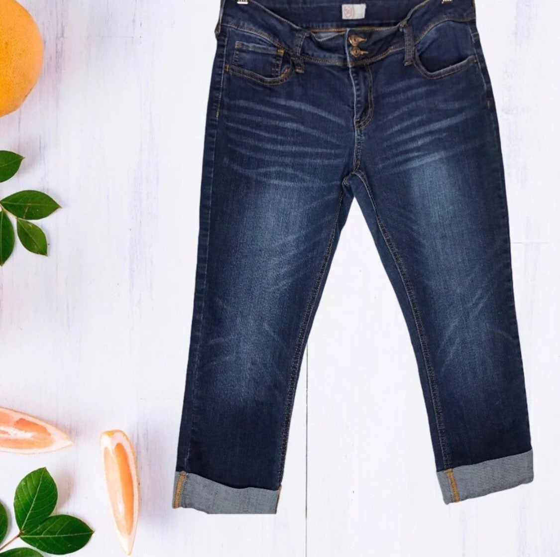 Dark Wash Capris